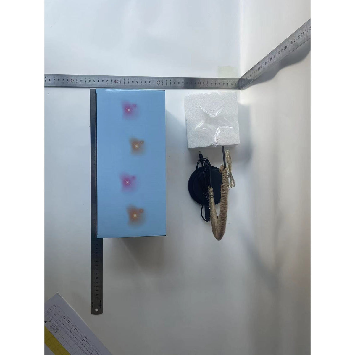 Lampa Veghe LED, Semi-Luna cu Stea Suspendata, Design Romantic cu 11 LED-uri, Cadru Metalic si Sticla, 28x15 cm, Alb Cald