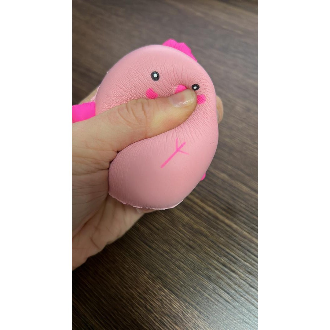 Jucarie Squishy Anti-Stres, Model Gainusa cu Crestere Lenta, Spuma PU Parfumata, Roz