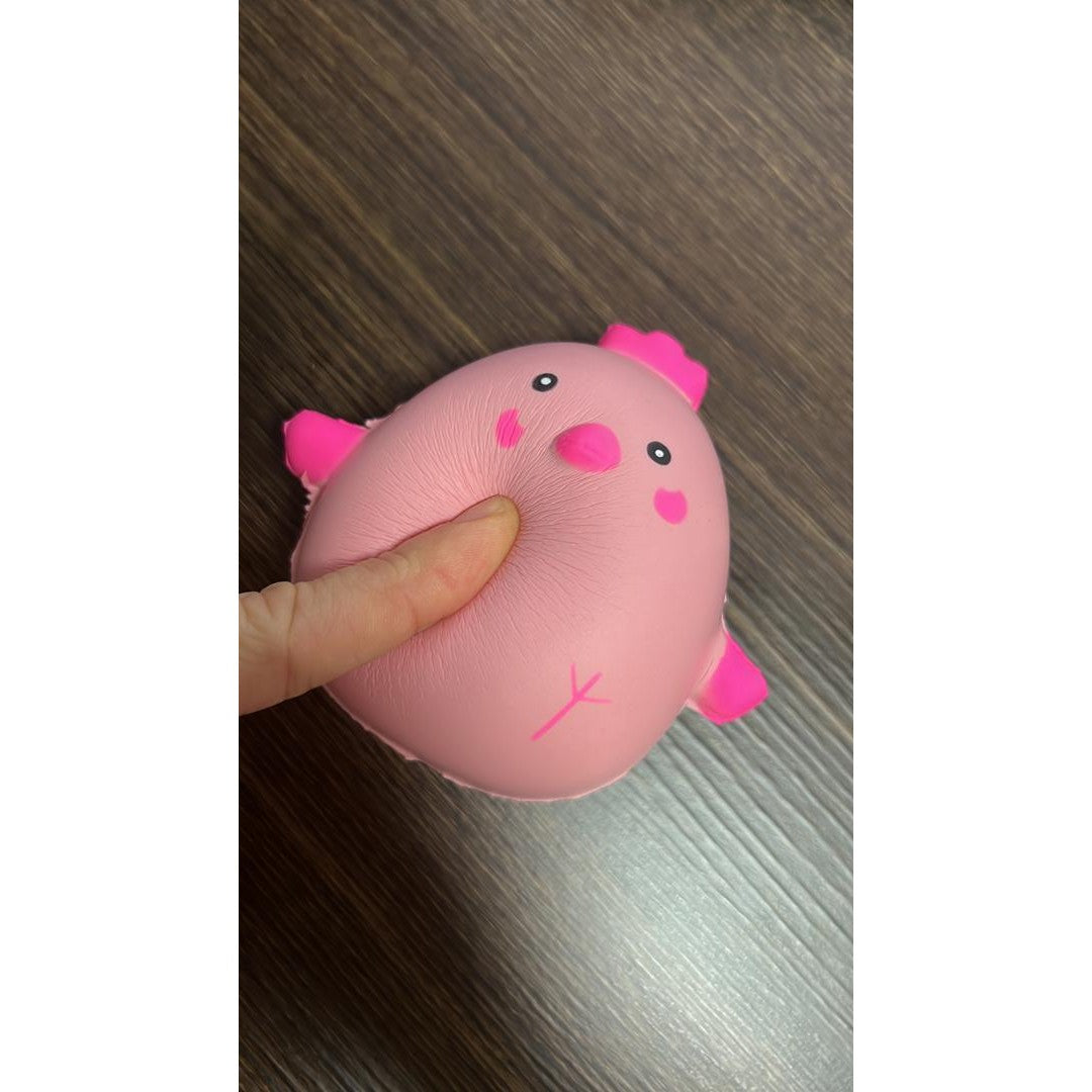 Jucarie Squishy Anti-Stres, Model Gainusa cu Crestere Lenta, Spuma PU Parfumata, Roz