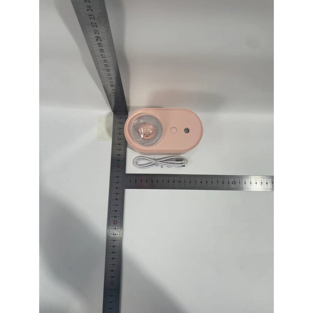 Umidificator de Aer si Difuzor de Aroma Ursulet Spatial, Tehnologie Ultrasunete Silentioasa, Lumini Colorate, Alimentare USB, Rezervor 300 ml, Roz