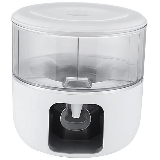 Dozator de Apa Rotativ, Dispozitiv Servire Bauturi cu 3 Compartimente Detasabile, Sistem de Rotire 360 Grade, Plastic Alimentar, Capacitate 5.2 L, Alb