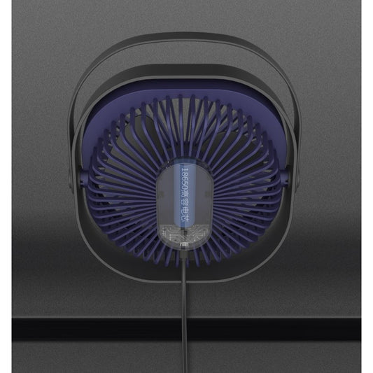 Ventilator Mini De Birou Portabil, Alimentare USB, 3 Viteze Reglabile, Rotire 360 Grade, Motor Silentios Fara Perii, Material ABS, 13.5 x 12.8 cm, Albastru