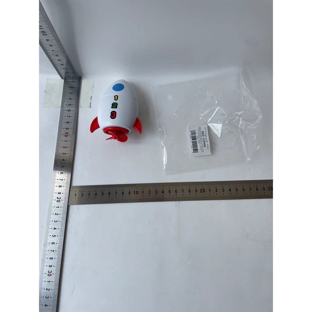 Jucărie De Baie Pentru Copii, Racheta De Apă cu Mecanism De Învârtare, Plastic, 11 cm, Alb