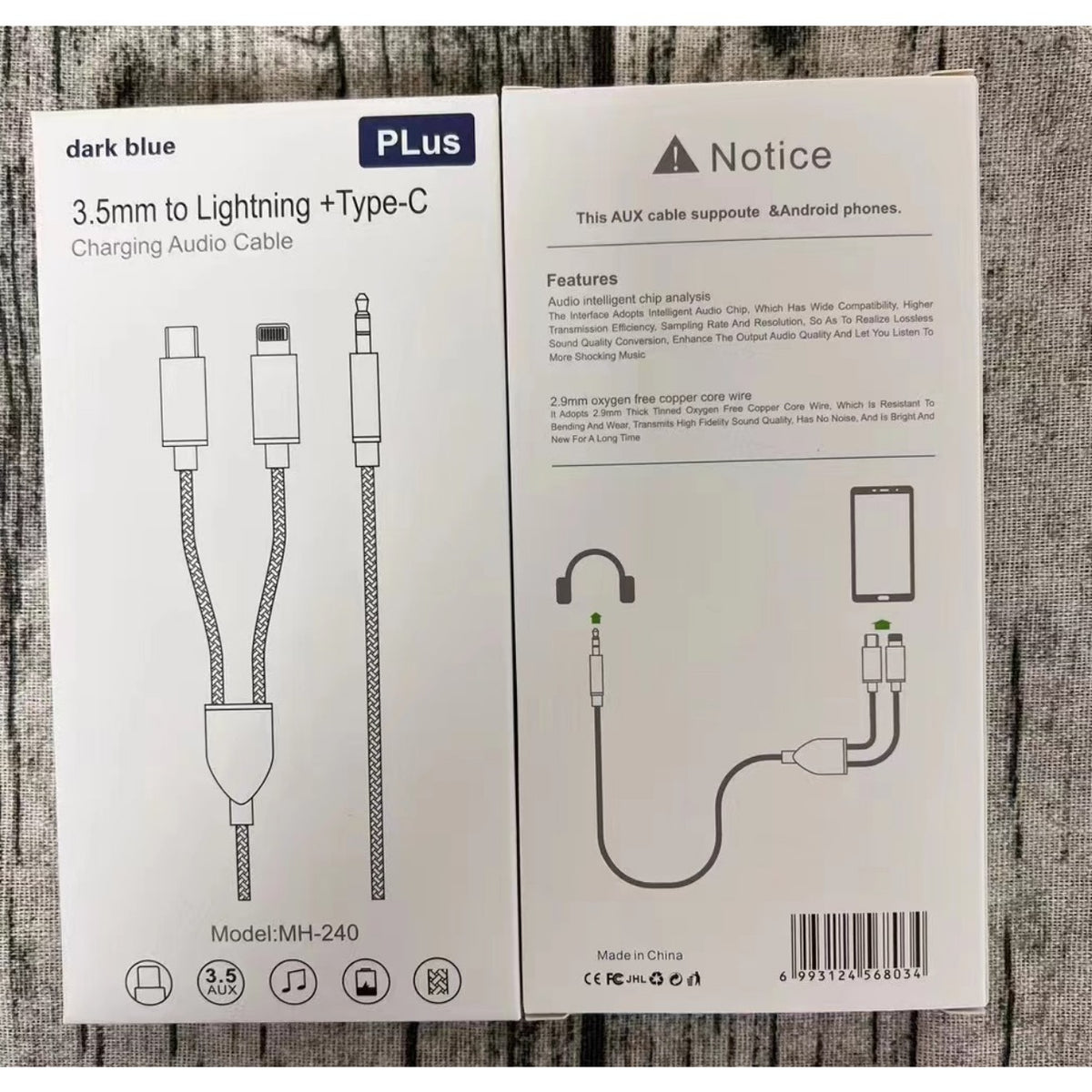 Cablu Adaptor 2 In 1 Audio Si Incarcare, Jack Auxiliar 3.5 mm Si Lightning, Conectori Placati Cu Aur, Compatibil iPhone, 1 m, Negru
