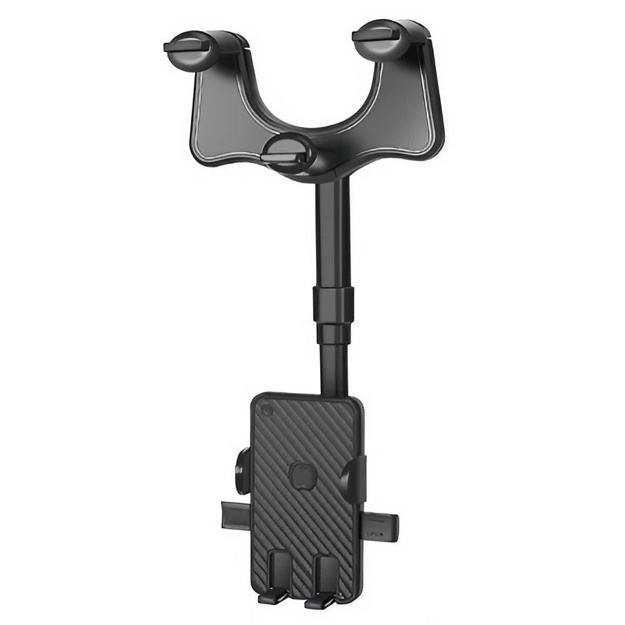 Suport Auto Pentru Oglinda Retrovizoare, Rotativ 360 Grade, Brat Telescopic si Retractabil, Multifunctional, ABS cu Finisaj Carbon, Negru