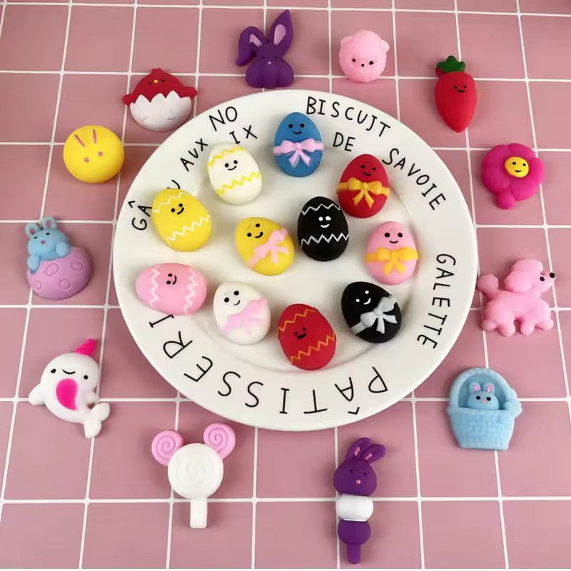 Jucarie Senzorială Fidget Toy Squishy, Anti-Stres, Cauciuc Termoplastic TPR, Model Tematic Paște, Multicolor