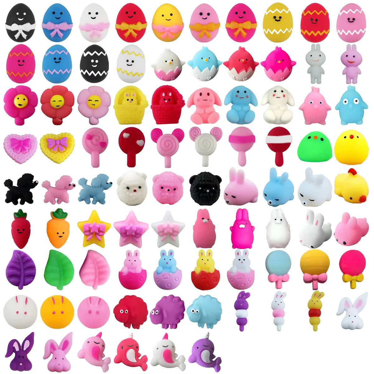 Jucarie Senzorială Fidget Toy Squishy, Anti-Stres, Cauciuc Termoplastic TPR, Model Tematic Paște, Multicolor