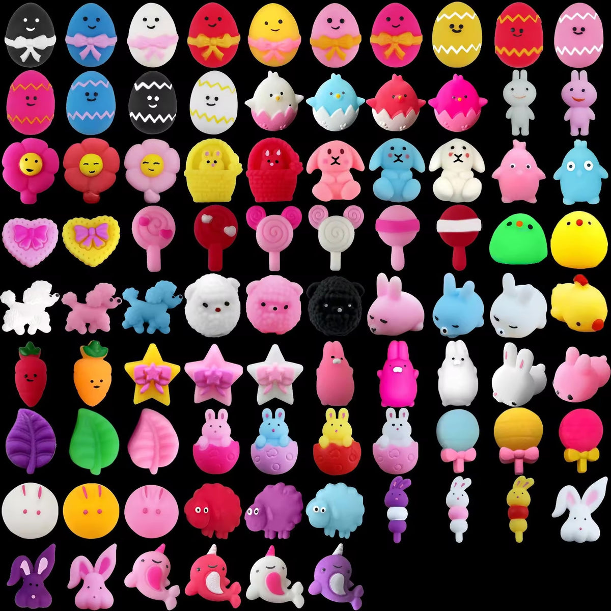 Jucarie Senzorială Fidget Toy Squishy, Anti-Stres, Cauciuc Termoplastic TPR, Model Tematic Paște, Multicolor