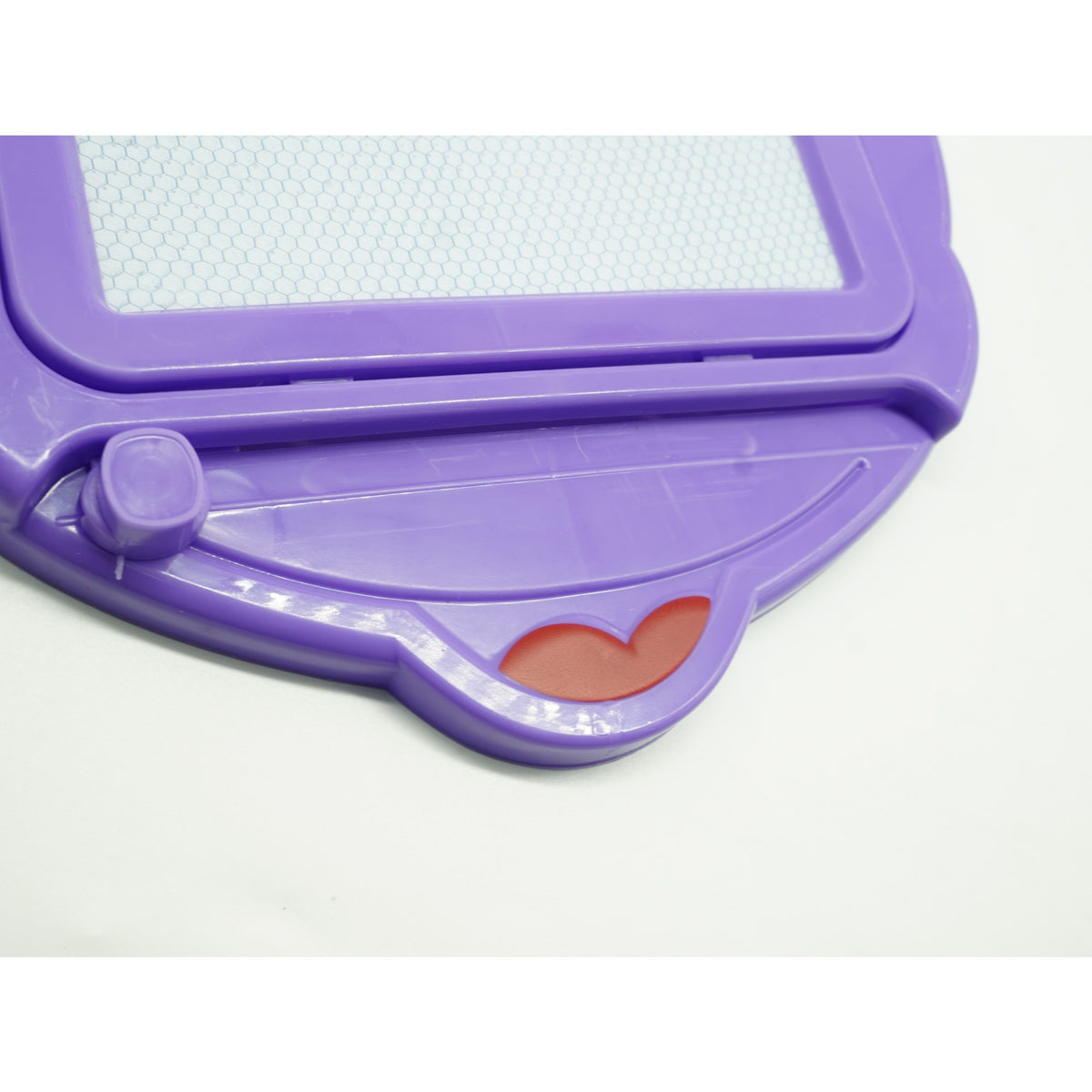 Tabla Magnetica pentru Desen si Scris, Model Soricel cu Pix si Glisor de Stergere, Jucarie Educativa, Plastic, 23x26.5 cm, Mov