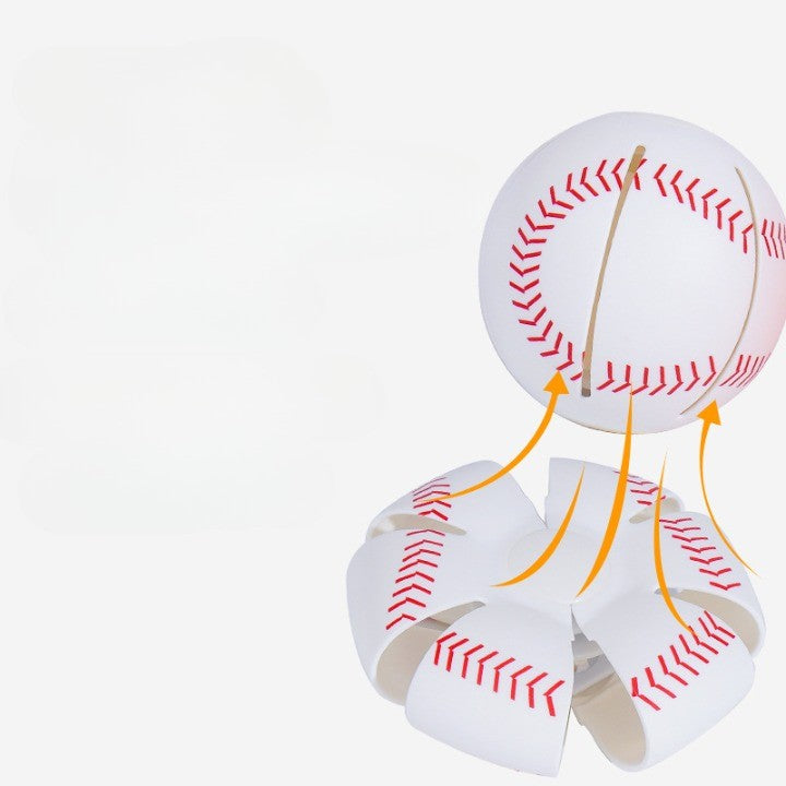 Minge UFO, Minge Magică OZN Zburătoare, Model Baseball, Cauciuc Moale, Diametru 8 cm, Alb