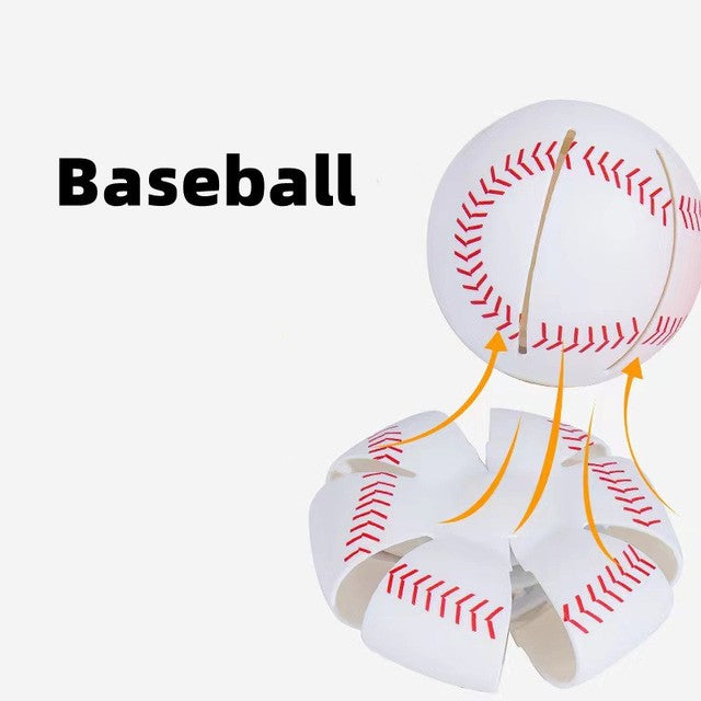 Minge UFO, Minge Magică OZN Zburătoare, Model Baseball, Cauciuc Moale, Diametru 8 cm, Alb