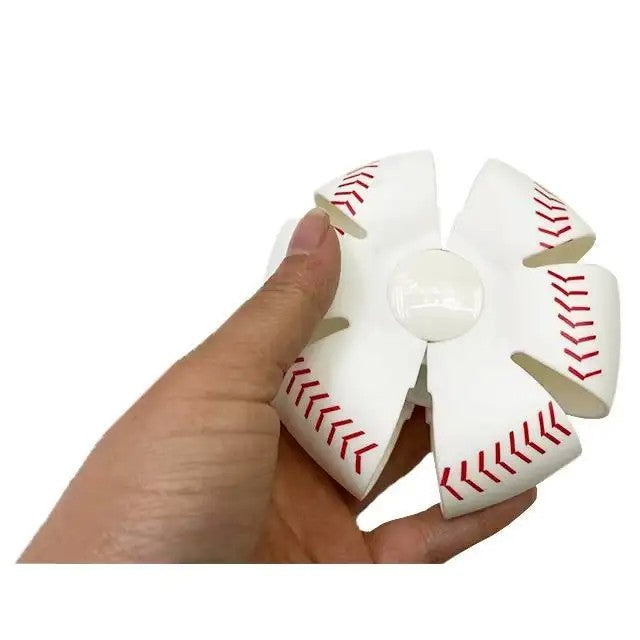 Minge UFO, Minge Magică OZN Zburătoare, Model Baseball, Cauciuc Moale, Diametru 8 cm, Alb
