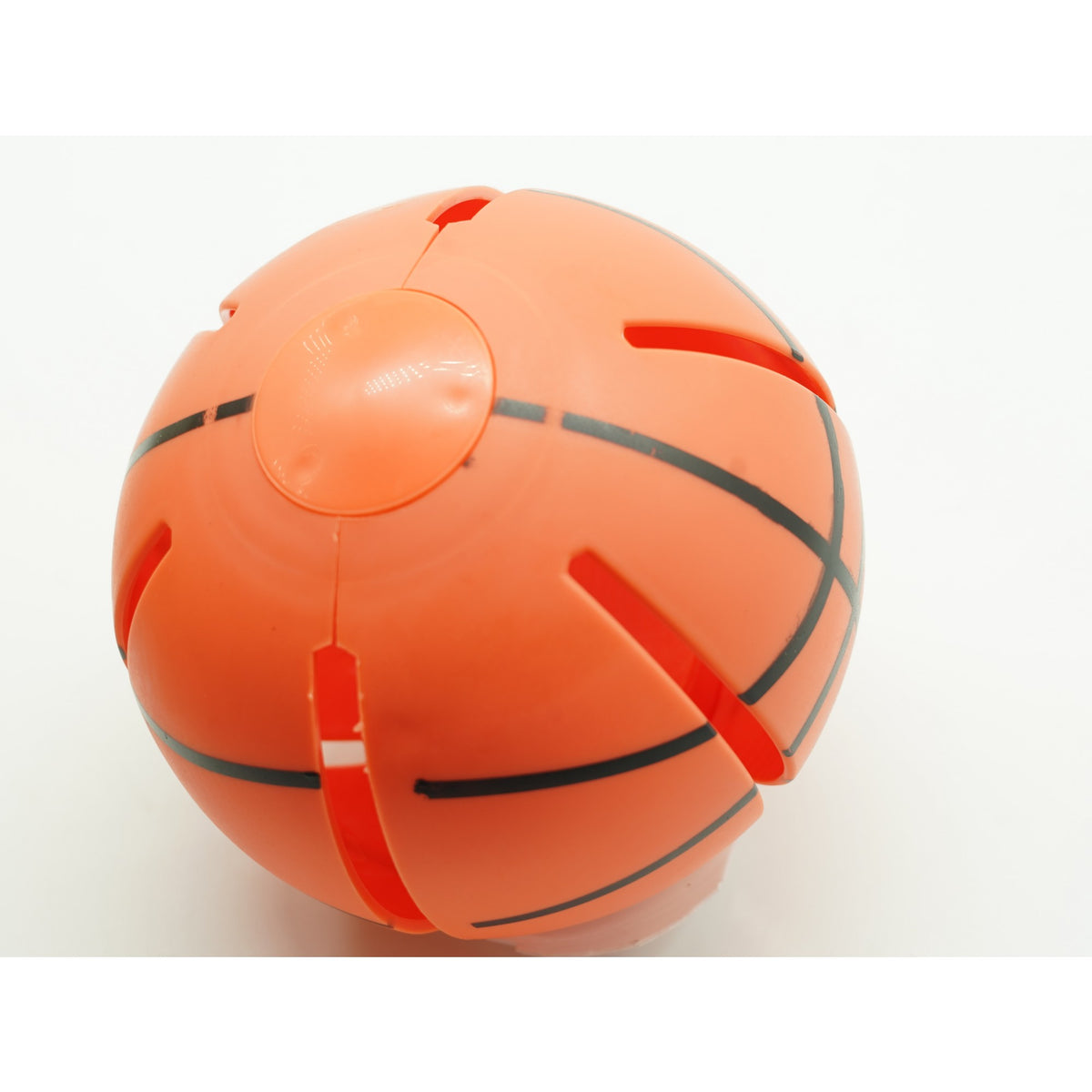 Minge UFO Zburătoare Interactivă, Transformabilă Dinminge În Disc, Cauciuc Cu Lumini LED, Basketball, Alb și Roșu, 8 cm