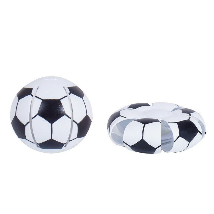 Minge Zburătoare UFO, Disc Interactiv cu Lumini LED, Cauciuc Moale, Alb cu Roșu, 8 cm