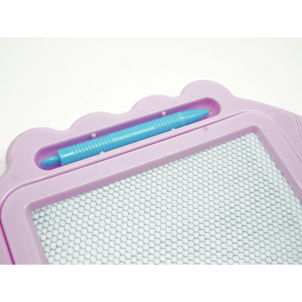 Tabla Magnetica Pentru Desen Si Scris, Ecran Sterge-Tot Cu Glisor, Include Pix Si Picioare Suport, Design Dreptunghiular, Plastic Rezistent, 23x17 cm, Roz Pal