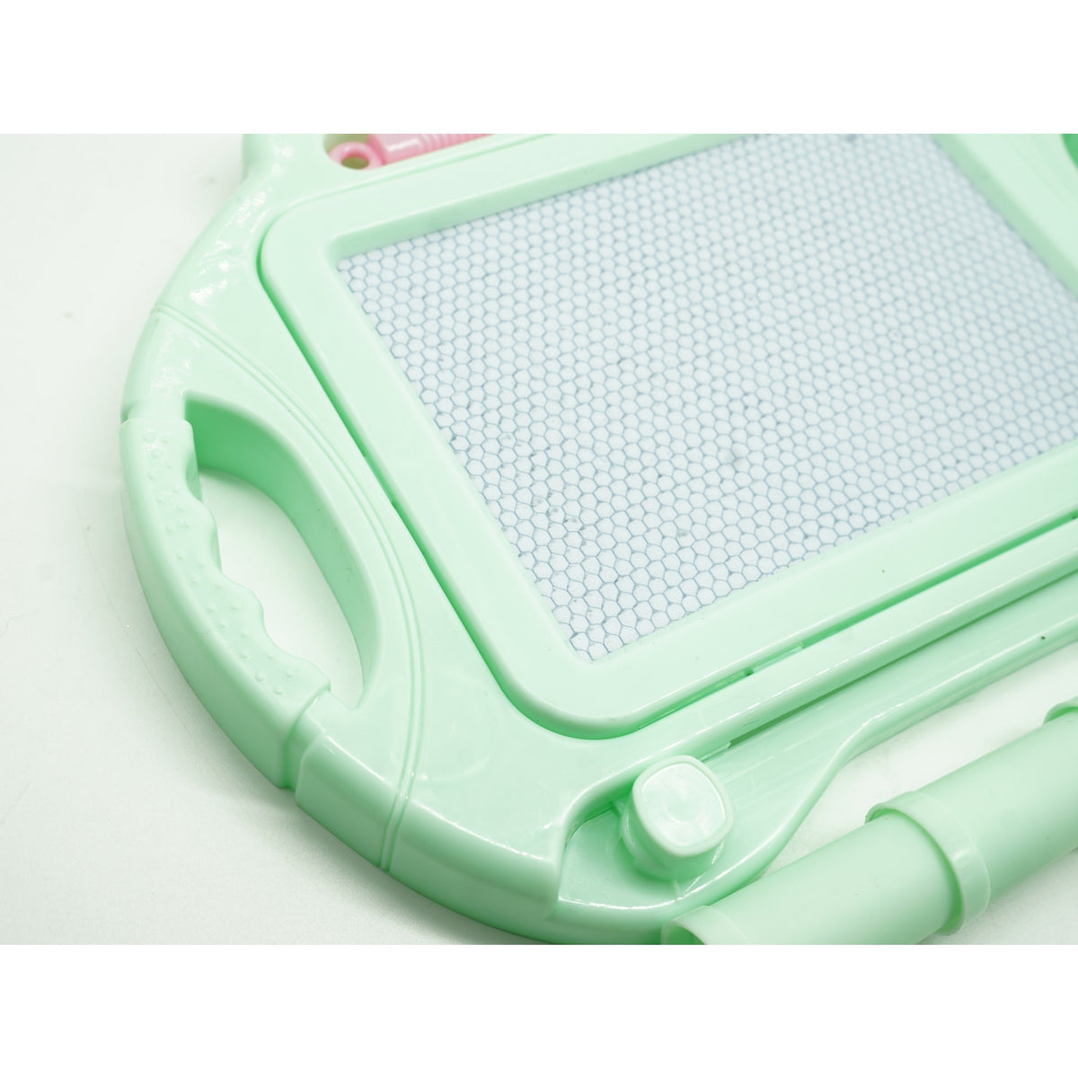 Tabla Magnetica de Scris si Desenat pentru Copii, Suprafata Reutilizabila cu Glisor pentru Stergere, Include Pix Magnetic si Picioare Suport, 23x17 cm, Verde