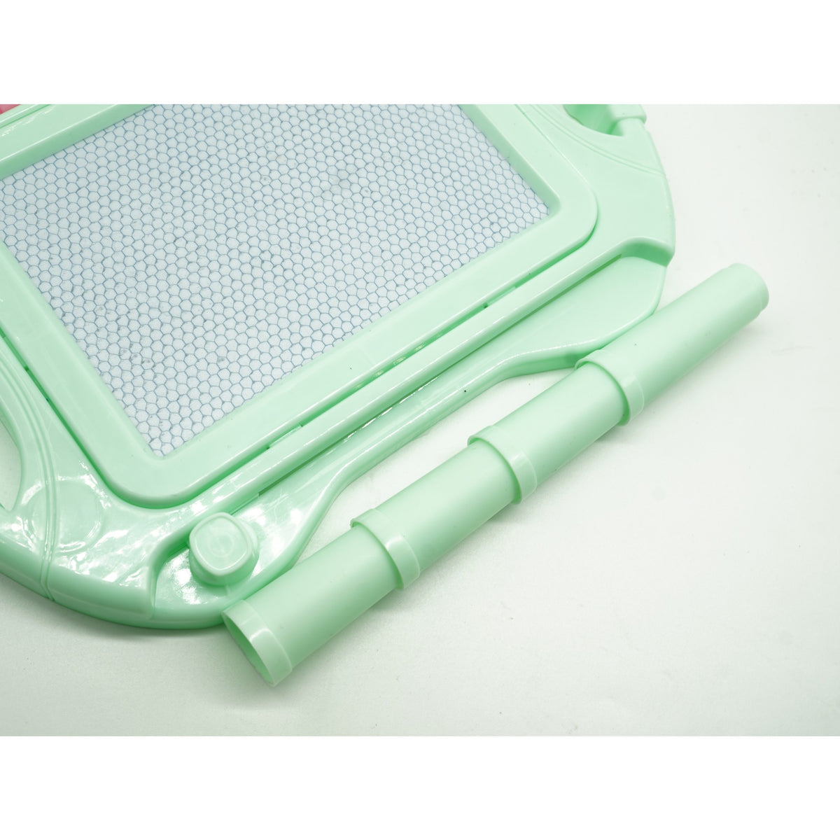 Tabla Magnetica de Scris si Desenat pentru Copii, Suprafata Reutilizabila cu Glisor pentru Stergere, Include Pix Magnetic si Picioare Suport, 23x17 cm, Verde