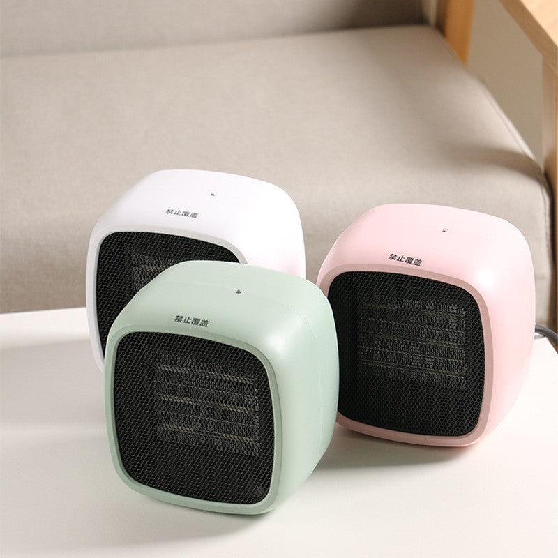 Mini Radiator Electric Portabil, Aeroterma Compacta 800 W, 2 Trepte de Incalzire, Protectie la Rasturnare, Suprafata 10 mp, 150x120x175 mm, Verde