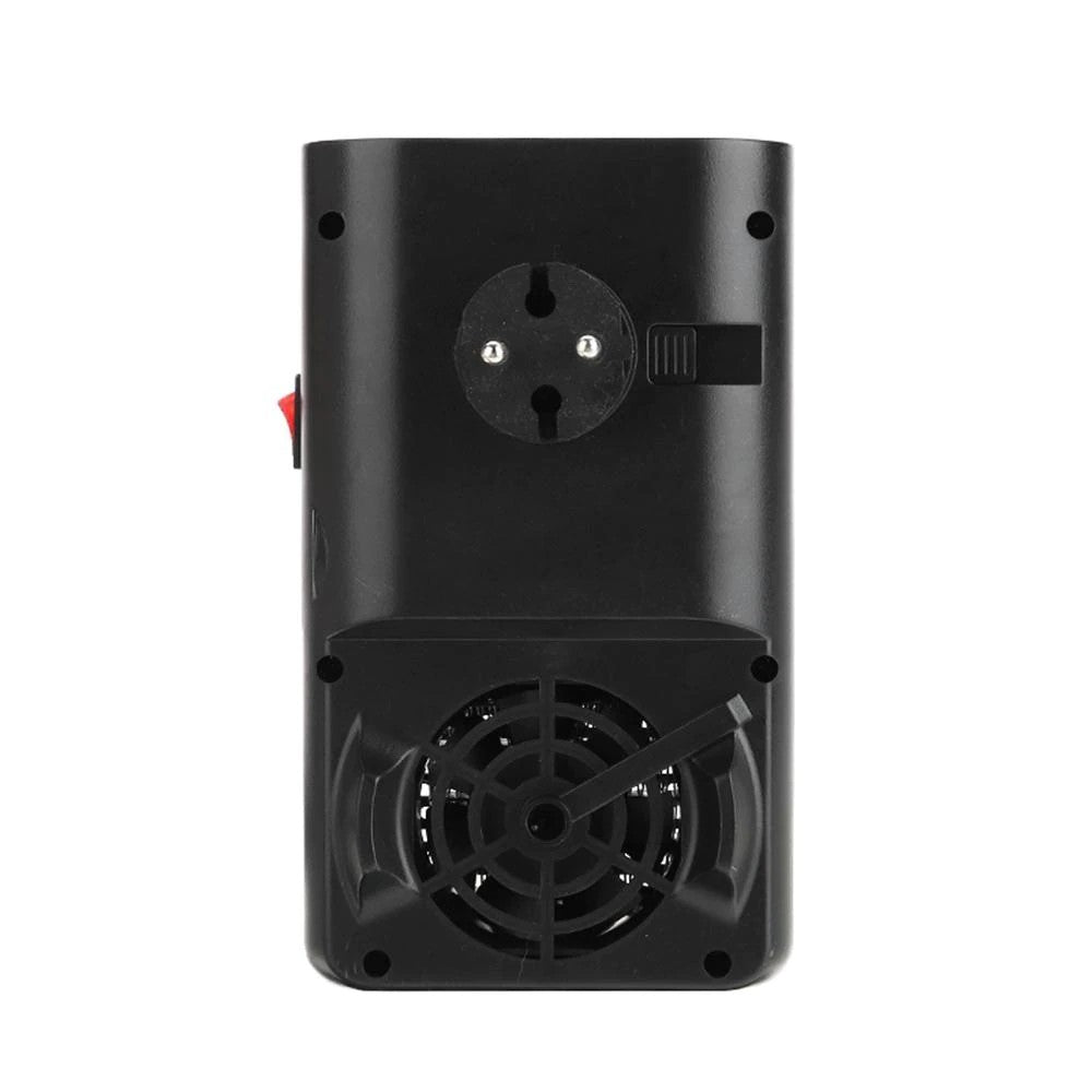 Aeroterma Portabila Electrica, Mini Radiator Puternic 1000W, Efect Semineu cu Flacara 3D, Display LCD, Termostat Reglabil si Temporizator, Telecomanda Inclusa, Negru
