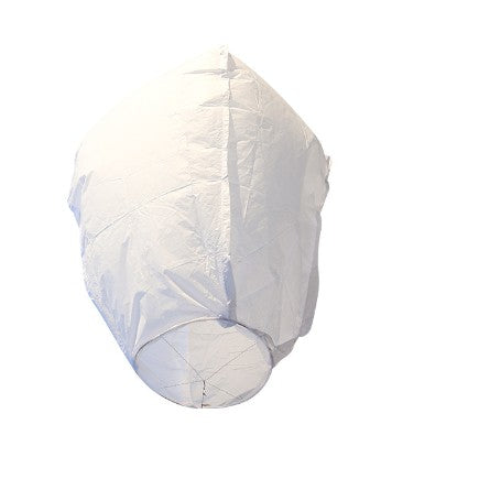 Lampion Zburator Biodegradabil, Hartie Ignifuga, Forma Ovala, Eco-Friendly, Alb, 1 Bucata