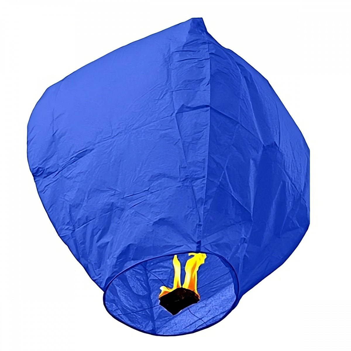 Lampion Zburator Biodegradabil din Hartie Ignifuga, Forma Ovala, Albastru