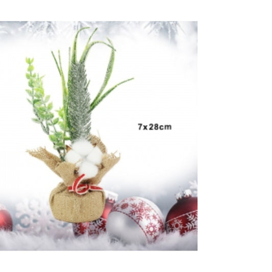 Decoratiune De Masa Pentru Craciun, Ornament Festiv Interior, Model 2, Multicolor, 7x28 cm