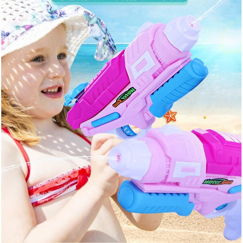 Set 2 Pistoale cu Apa pentru Copii si Adulti, Pompa cu Inalta Presiune, Jucarii Exterior pentru Piscina si Plaja, Roz si Albastru, 600 ML si 550 ML