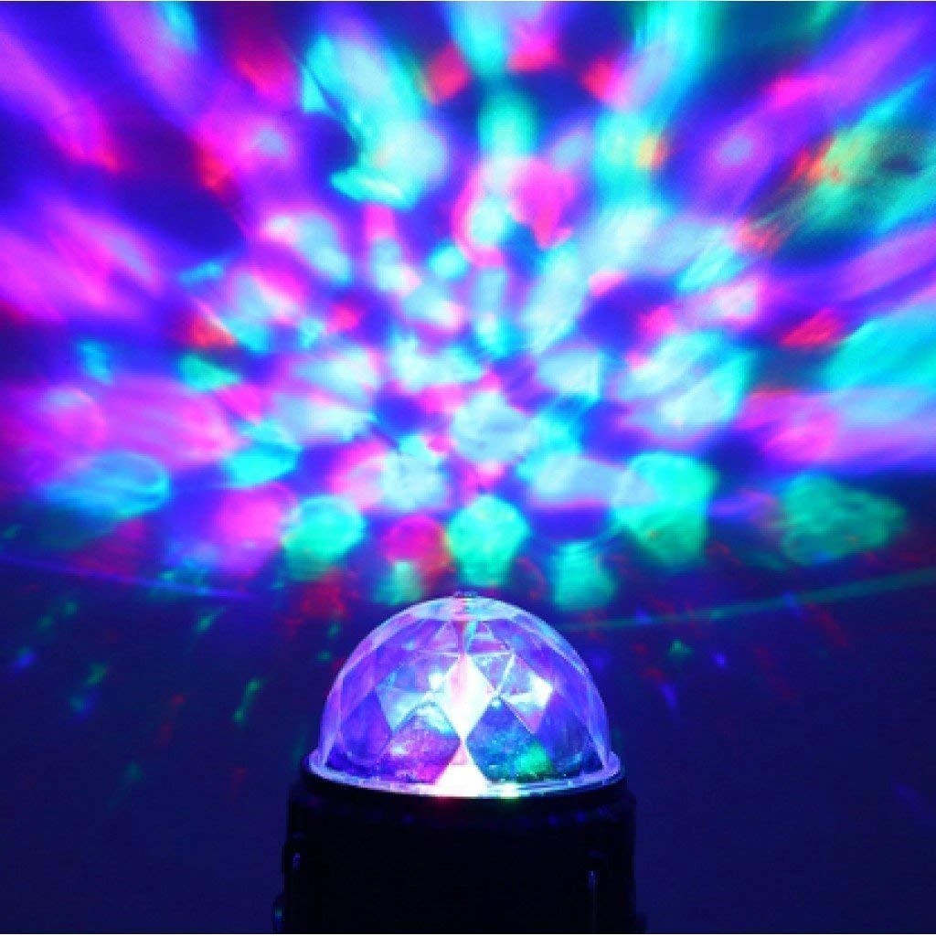 Magic Cool Lanternă Camping Pliabilă, Felinar Multifuncțional cu Proiecție Disc RGB și Încărcare USB, 6 LED, Acumulator 1200 mAh, ABS, Albastru