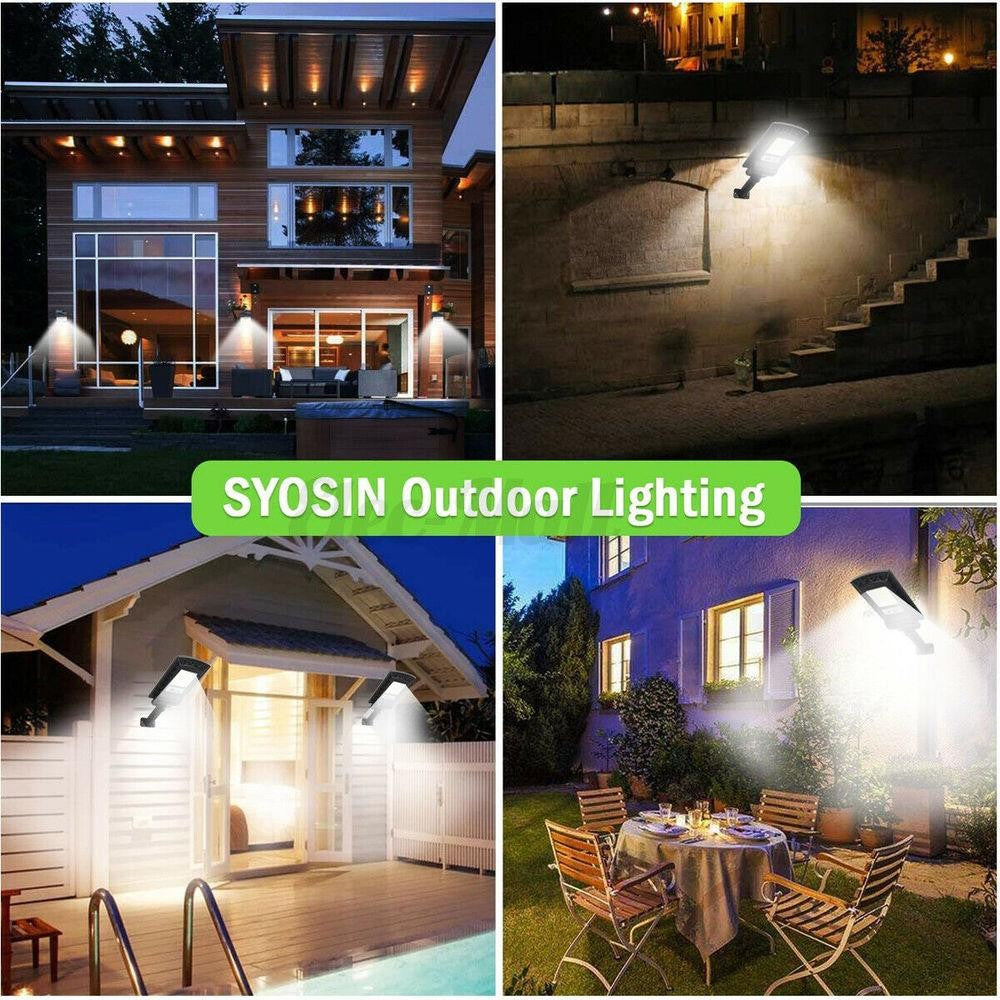 Lampa Solara De Exterior LED Cu Senzor De Miscare Si Lumina, 128 LED COB, 3072 Lumeni, 3 Moduri Iluminare, Protectie IP65, Telecomanda, Carcasa ABS, 23 x 11.5 cm, Alb Rece