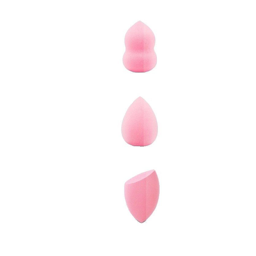 Set Buretei Machiaj Premium, Aplicator Fond de Ten si Anticearcan, Textura Moale, Finisaj Natural, Roz, 3 Bucati