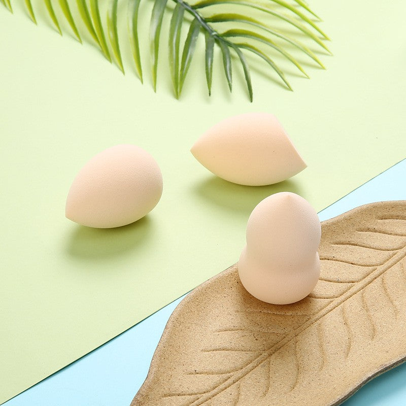 Set Buretei Machiaj, Aplicator Fond de Ten si Anticearcan, Textura Moale pentru Finish Natural, Poliuretan, Nude, 3 Bucati