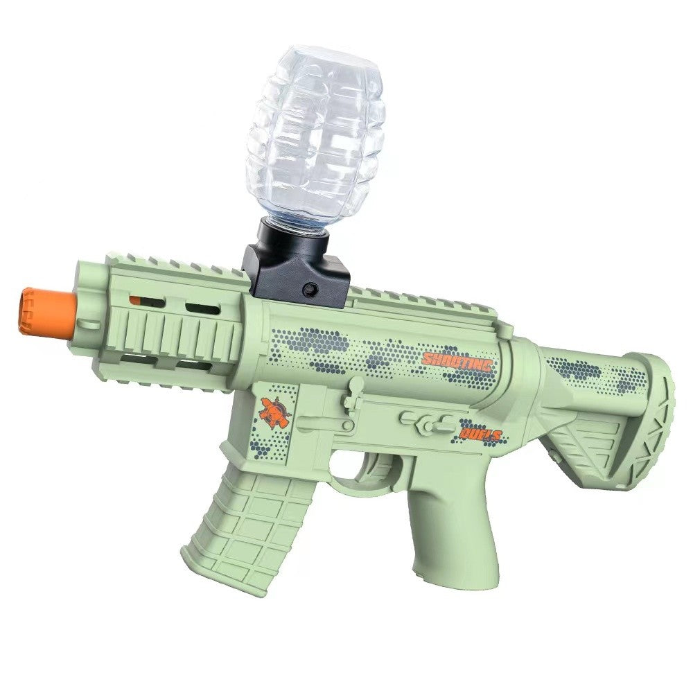 Pistol Electric de Jucarie 2 in 1 Mp9, Blaster cu Bile de Gel si Sageti Spuma, Tragere Automata in Rafala, Include 5000 Bile si Ochelari Protectie, Verde