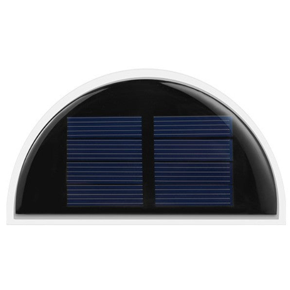 Set 2 Lămpi Solare de Perete, 6 LED-uri, Senzor de Lumină, Protecție IP65, Plastic ABS, Alb, Lumină Alb Cald 3500K