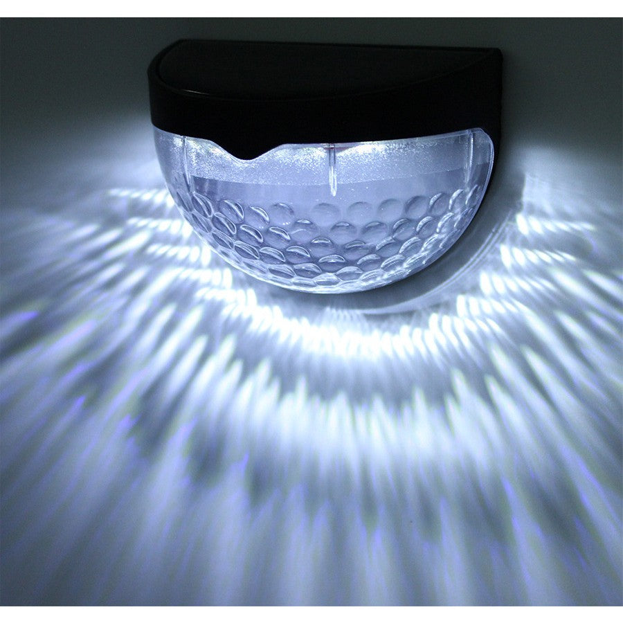 Set 2 Lampi Solare de Perete, 6 LED SMD2835, Senzor Lumina, Protectie IP65 Rezistenta la Apa, Plastic ABS, Alb Rece 6500K, Negru, 2 Bucati
