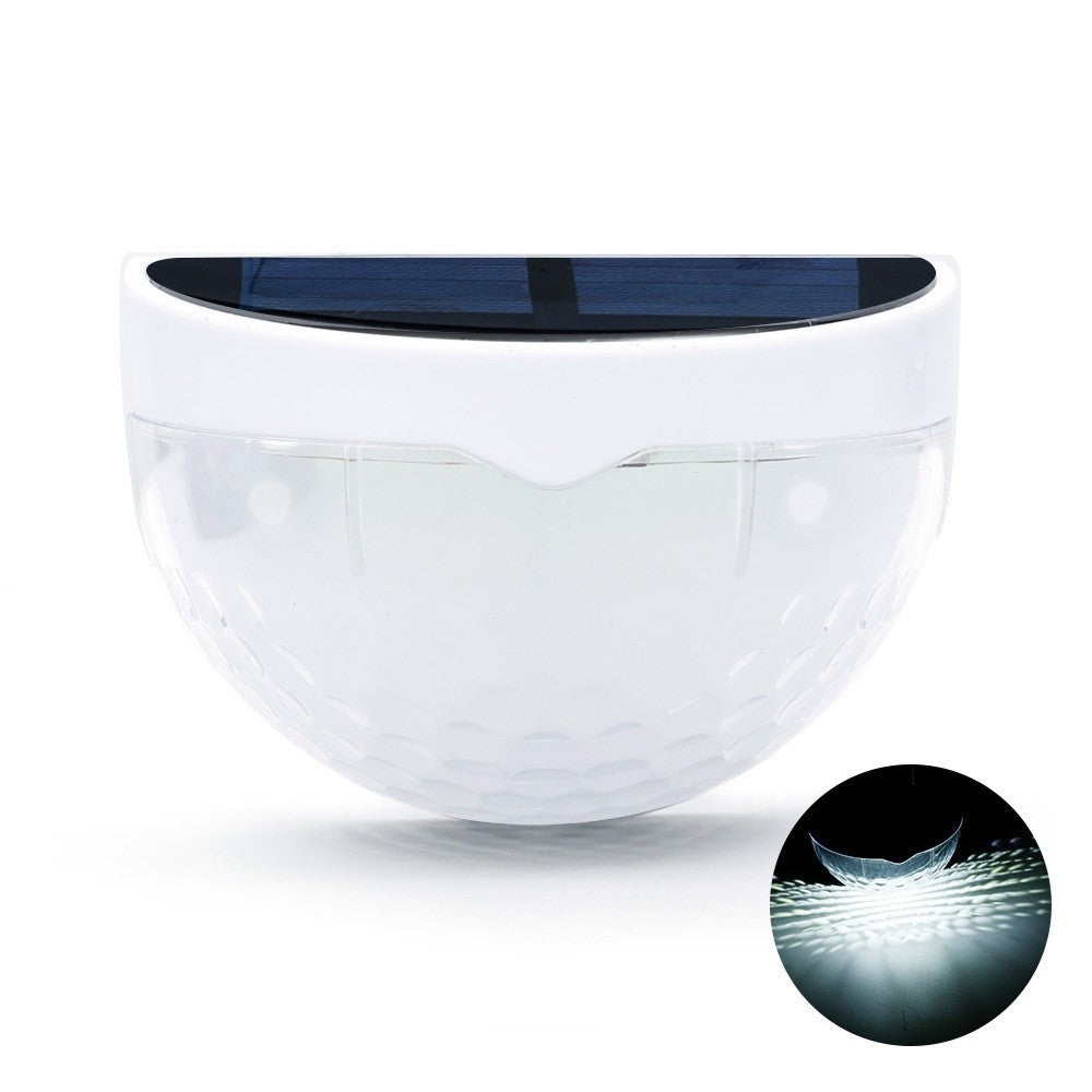 Set 2 Lampi Solare de Perete cu 6 LED-uri, Senzor de Lumina si Protectie IP65, Corp ABS, Alb, Lumina Rece 6500K, 90x62x50mm