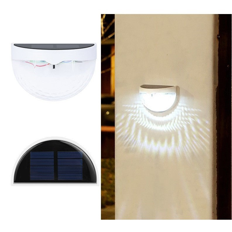 Set 2 Lampi Solare de Perete cu 6 LED-uri, Senzor de Lumina si Protectie IP65, Corp ABS, Alb, Lumina Rece 6500K, 90x62x50mm