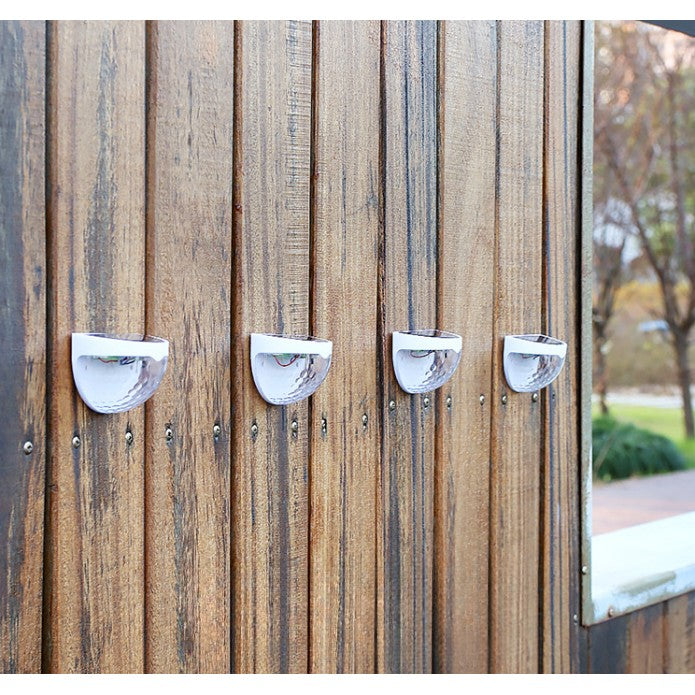 Set 2 Lampi Solare de Perete cu 6 LED-uri, Senzor de Lumina si Protectie IP65, Corp ABS, Alb, Lumina Rece 6500K, 90x62x50mm