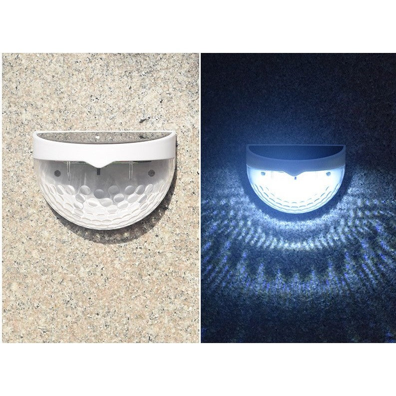 Set 2 Lampi Solare de Perete cu 6 LED-uri, Senzor de Lumina si Protectie IP65, Corp ABS, Alb, Lumina Rece 6500K, 90x62x50mm
