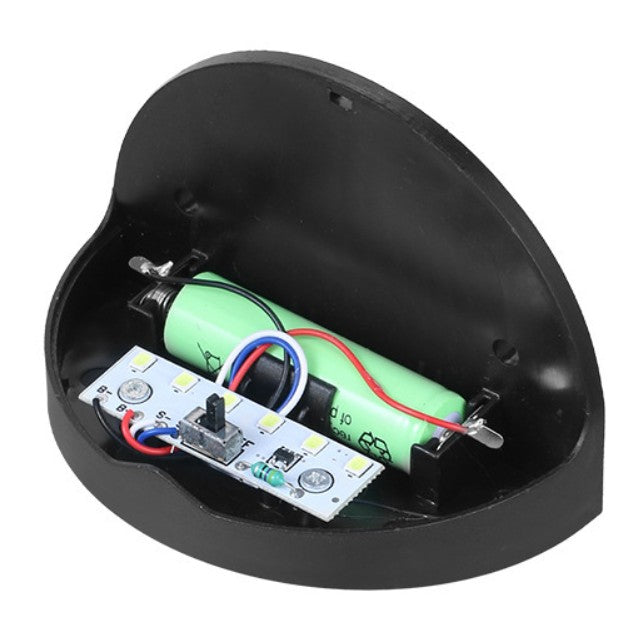 Set 2 Lampi Solare de Perete, 6 LED-uri SMD, Senzor de Lumina, Protectie IP65, Plastic ABS, Lumina Alba Calda, Negru