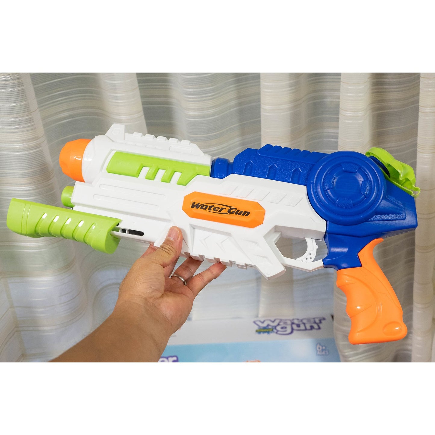 Pistol cu Apa pentru Copii si Adulti, Set 2 Bucati cu Pompa de Inalta Presiune si Rezervor Mare, Jucarie de Vara pentru Piscina si Plaja, 1000 ml, Roz si Albastru, 6 Ani+