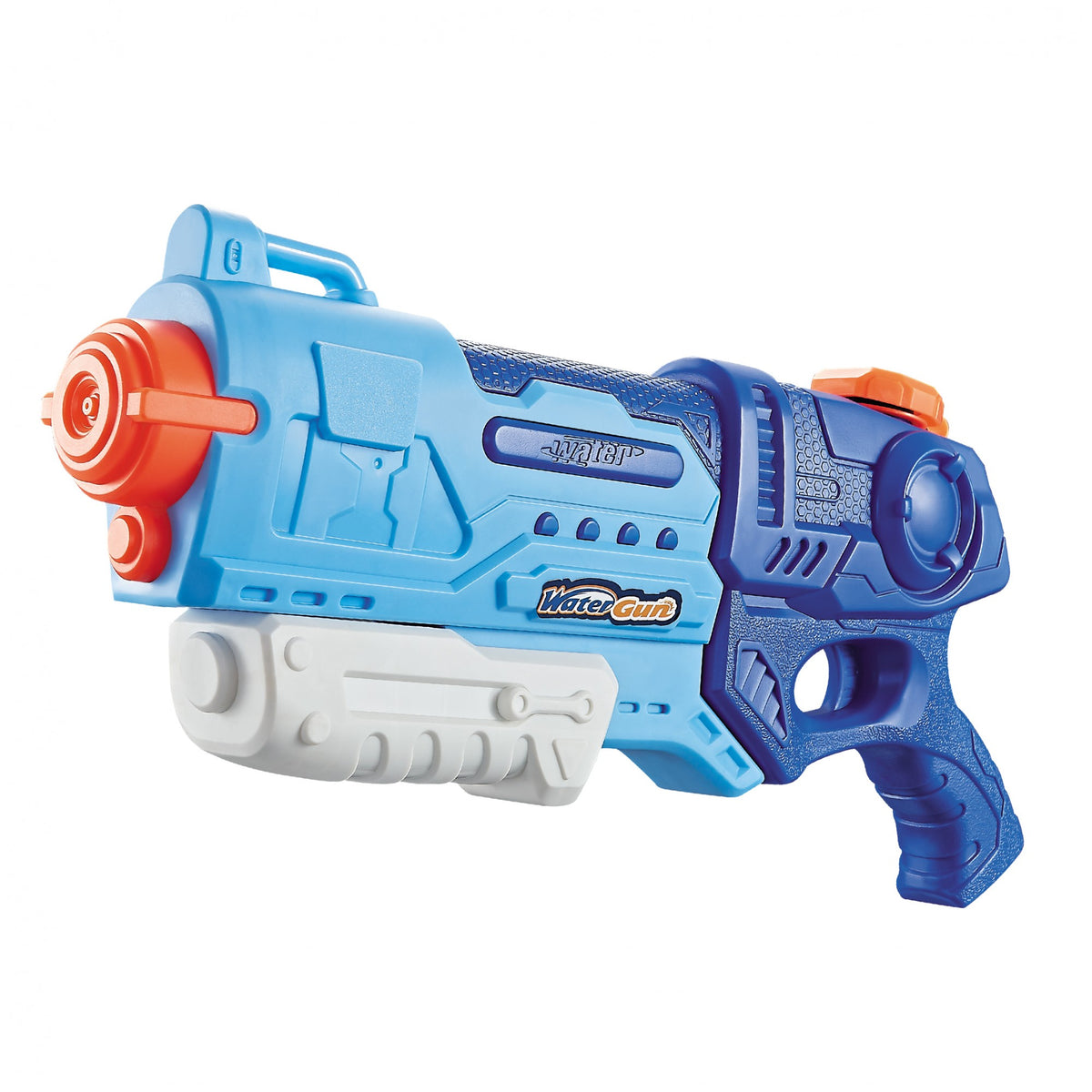 Pistol cu Apa pentru Copii si Adulti, Mecanism cu Pompa de Inalta Presiune pentru Piscina sau Plaja, Plastic Rezistent, 900 ml, Albastru, 6 Ani+