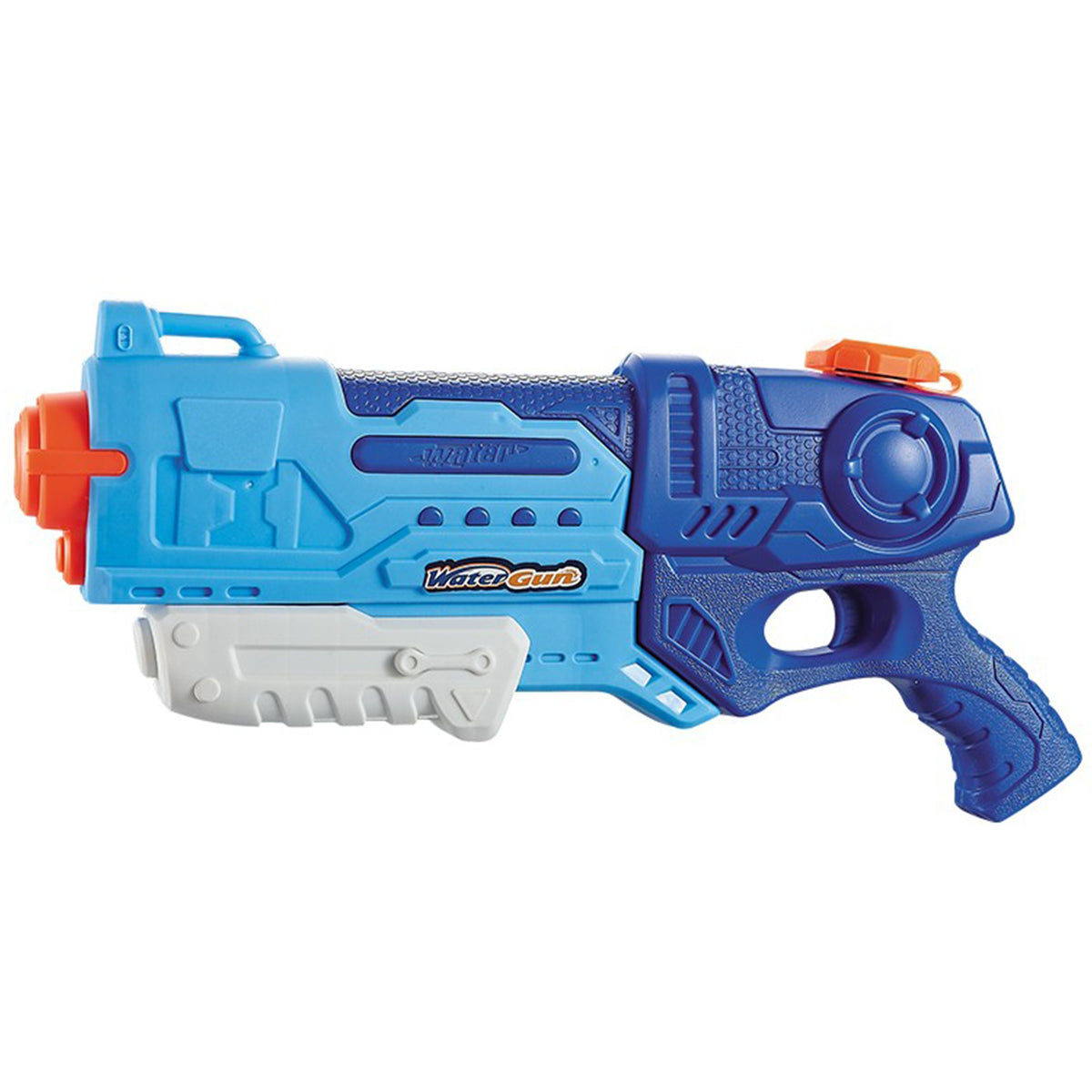 Pistol cu Apa pentru Copii si Adulti, Mecanism cu Pompa de Inalta Presiune pentru Piscina sau Plaja, Plastic Rezistent, 900 ml, Albastru, 6 Ani+