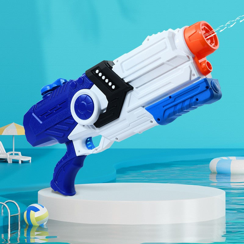 Pistol cu Apa pentru Copii si Adulti, Pompa de Inalta Presiune cu Tragaci, Rezervor Mare Anti-Scurgere pentru Piscina si Plaja, 2000 ml, Albastru/Multicolor