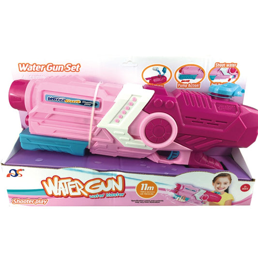 Pistol cu Apa pentru Copii si Adulti, Pompa Inalta Presiune cu Tragaci, Rezervor Mare Anti-Scurgere pentru Piscina si Plaja, 6 Ani+, Roz, 2000 ml