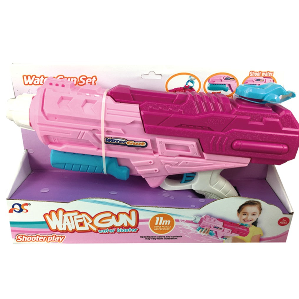 Pistol cu Apa pentru Copii si Adulti, Pompa de Inalta Presiune, Rezervor Mare Anti-Scurgere, pentru Piscina si Plaja, Roz, 1250 ml