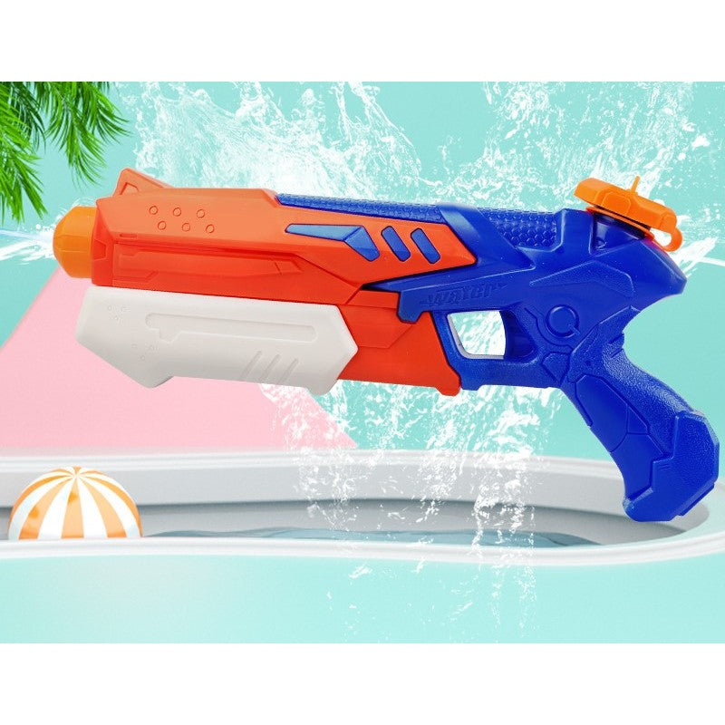 Pistol cu Apa pentru Copii si Adulti, Mecanism cu Pompa si Rezervor Anti-Scurgere, Jucarie pentru Piscina si Plaja, 6 Ani+, Bleumarin/Rosu, 300 ml