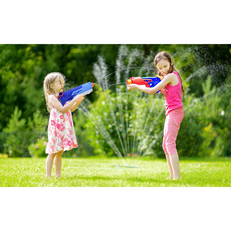 Pistol cu Apa pentru Copii si Adulti, Mecanism cu Pompa si Rezervor Anti-Scurgere, Jucarie pentru Piscina si Plaja, 6 Ani+, Bleumarin/Rosu, 300 ml