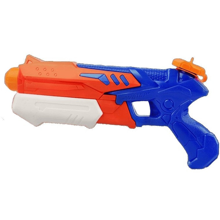 Pistol cu Apa pentru Copii si Adulti, Mecanism cu Pompa si Rezervor Anti-Scurgere, Jucarie pentru Piscina si Plaja, 6 Ani+, Bleumarin/Rosu, 300 ml
