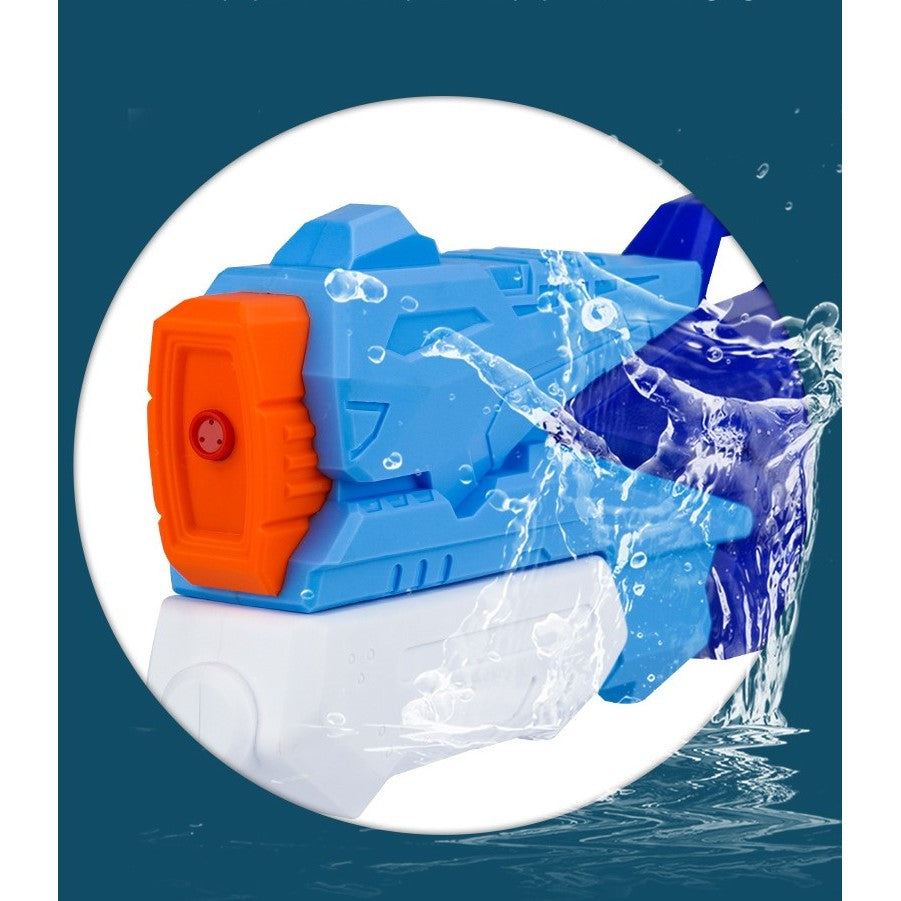 Pistol cu Apa pentru Copii si Adulti, Jucarie pentru Piscina si Plaja cu Pompa de Inalta Presiune, 3 Duze de Pulverizare, Rezistent la Scurgeri, 300 ml, Albastru, 6 Ani+