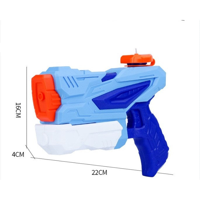 Pistol cu Apa pentru Copii si Adulti, Jucarie pentru Piscina si Plaja cu Pompa de Inalta Presiune, 3 Duze de Pulverizare, Rezistent la Scurgeri, 300 ml, Albastru, 6 Ani+